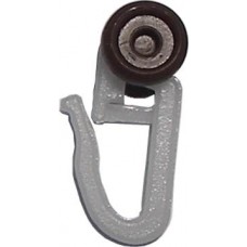 Γάντζος κουρτίνας παραμάνα πλαστικός για μεταλλικούς σιδηρόδρομους τύπου Dimico λευκός